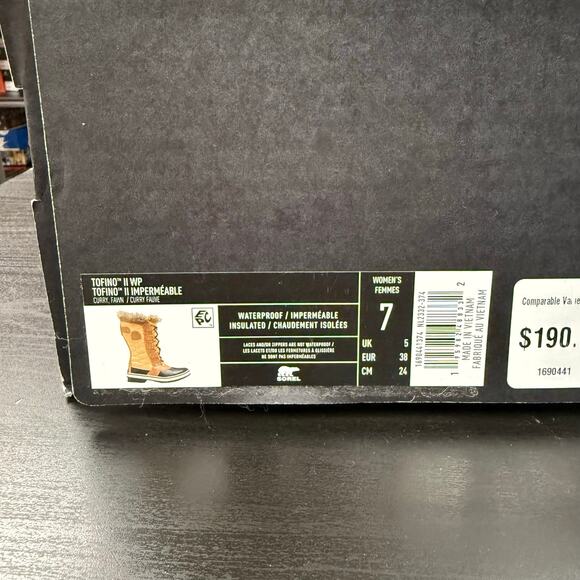 SOREL WOMEN’S 7 TOFINO II WP Curry/Fawn Waterproof Impermeable MSRP$190 - Picture 8 of 8